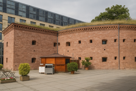 Fort Malakoff Park Fassadenarbeiten